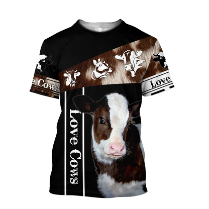 Love Cows - Happy Farm 3D All Over Printed Shirts