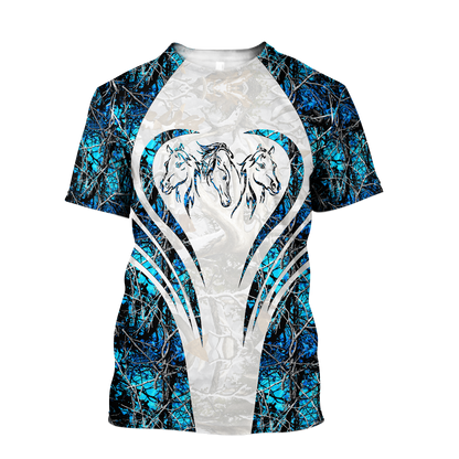 Beautiful Horse 3D All Over Printed shirt for Men and Women Pi060103-Apparel-NNK-T-Shirt-S-Vibe Cosy™