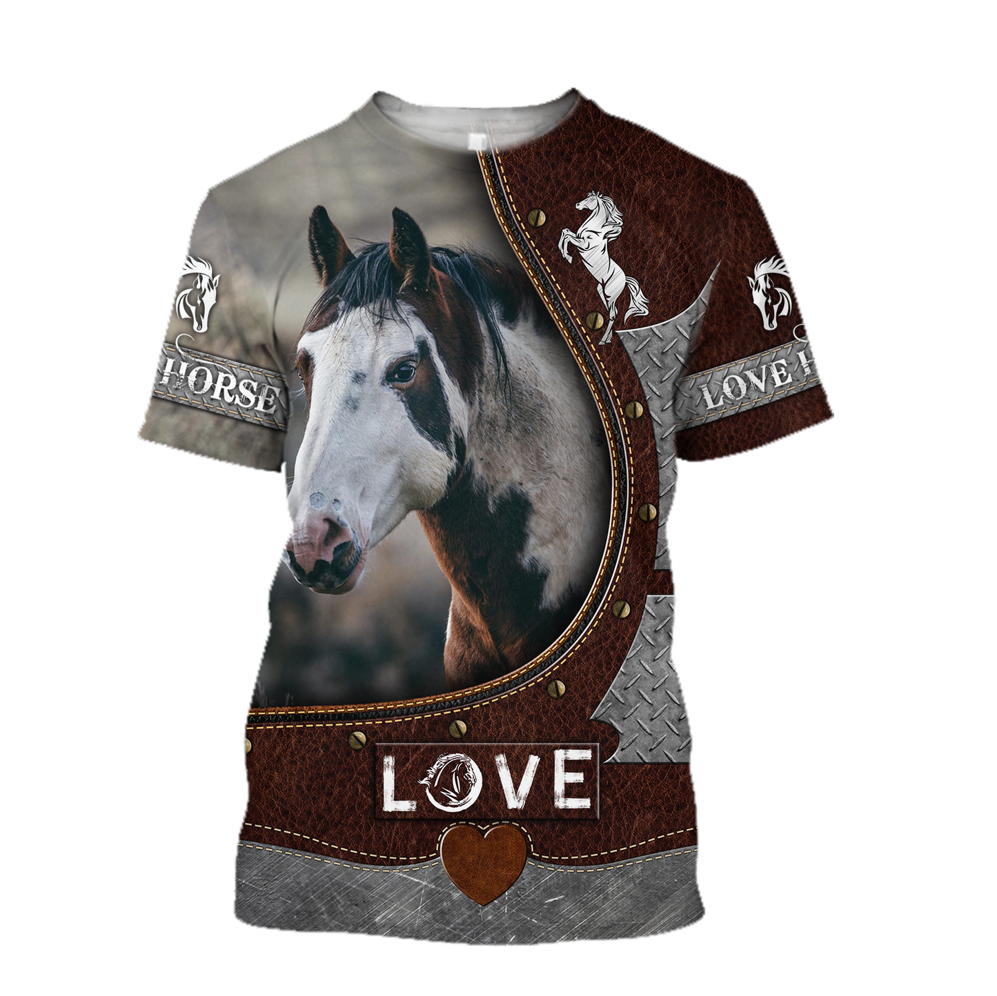 Love Beautiful Horse 3D All Over Printed Shirts For Men And Women TR2505204S-Apparel-MP-T-Shirt-S-Vibe Cosy™