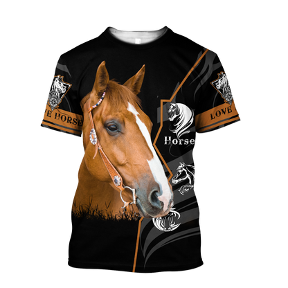 Beautiful Horse 3D All Over Printed shirt for Men and Women Pi040106-Apparel-TA-T-Shirt-S-Vibe Cosy™