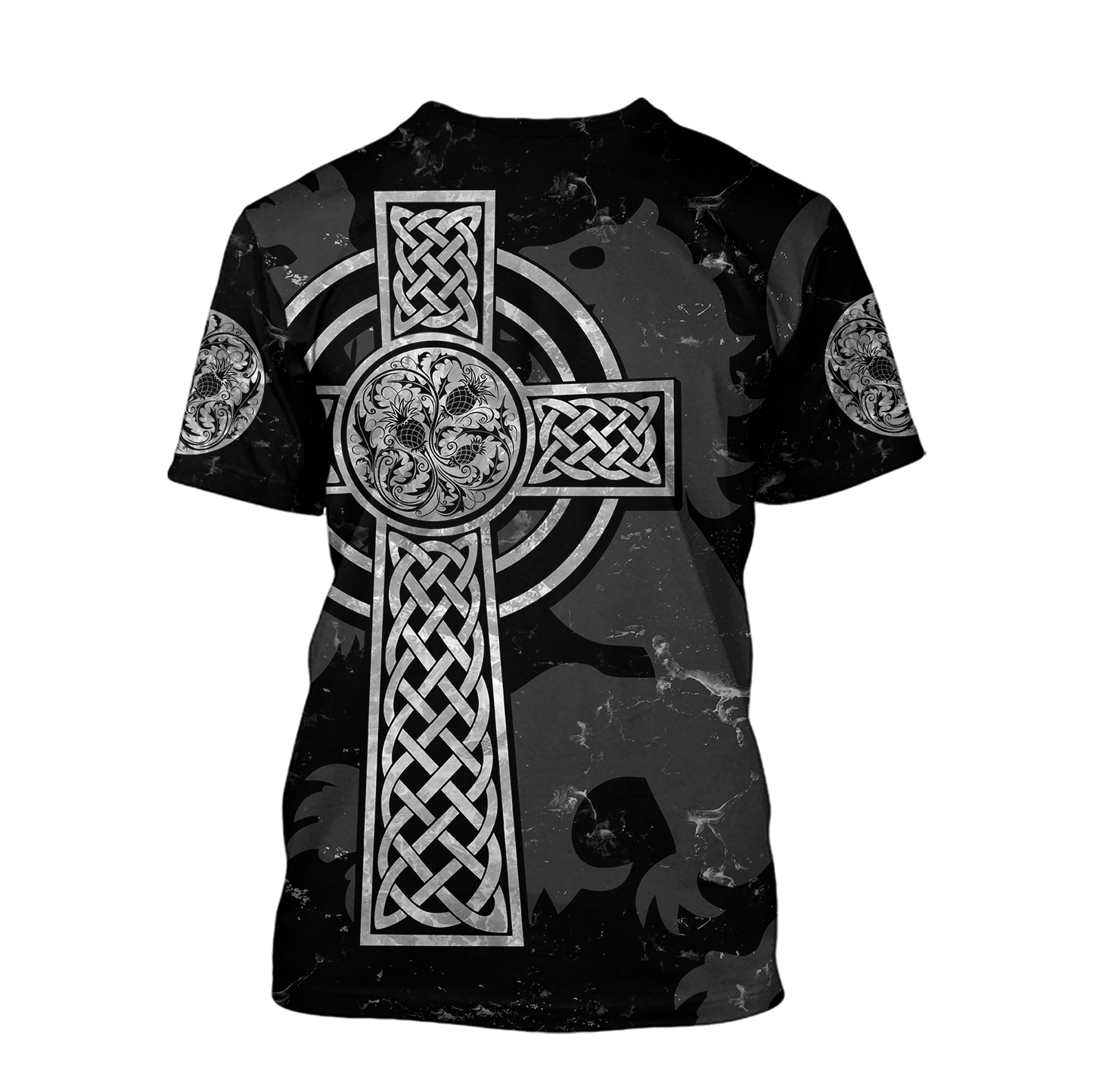 Scottish Thristle Celtic Cross grey ver3 Hoodie AZ210204-Apparel-PL8386-Hoodie-S-Vibe Cosy™