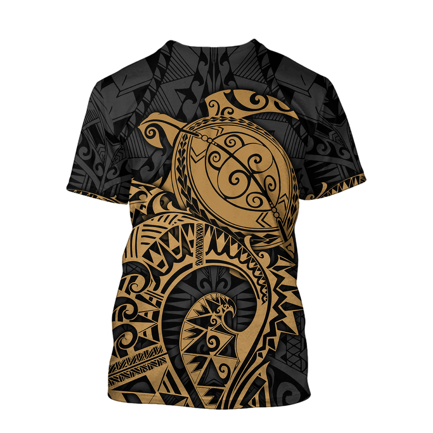 Samoa Polynesian Hoodie Gold Turtle Flowing 3d all over printed shirt and short for man and women AZ130201 PL-Apparel-PL8386-Hoodie-S-Vibe Cosy™