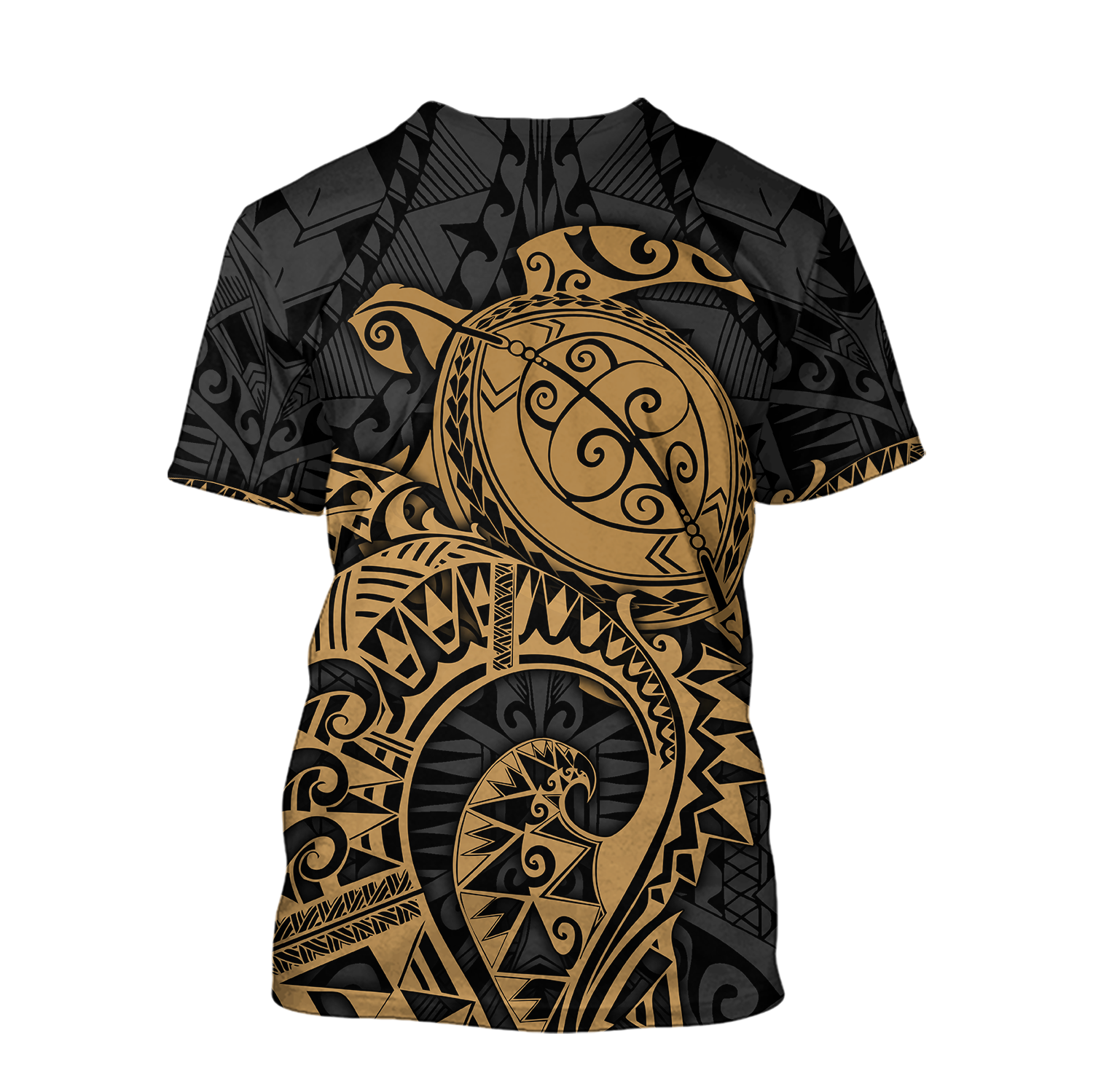 Samoa Polynesian Hoodie Gold Turtle Flowing 3d all over printed shirt and short for man and women AZ130201 PL-Apparel-PL8386-Hoodie-S-Vibe Cosy™