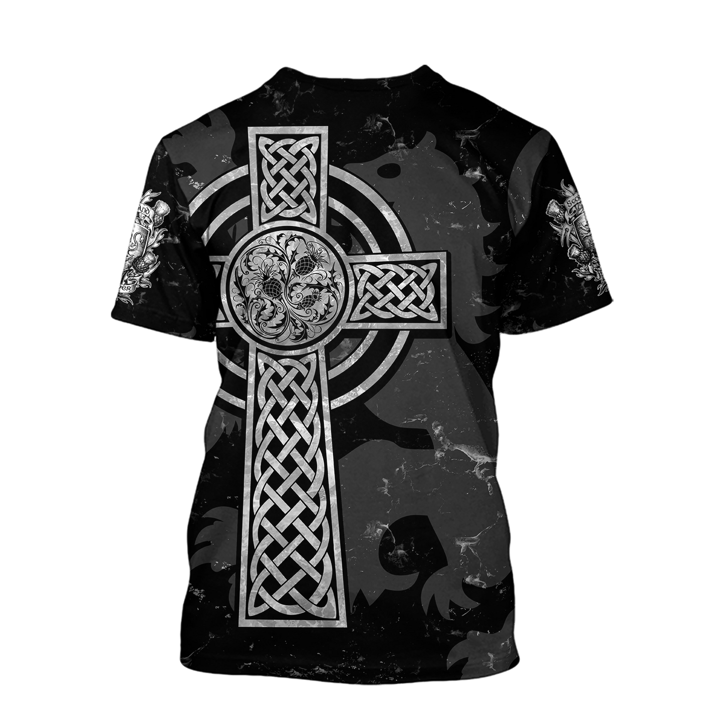 Scottish St-Andrew Thristle Celtic Cross grey ver3 Hoodie AZ210208-Apparel-PL8386-Hoodie-S-Vibe Cosy™