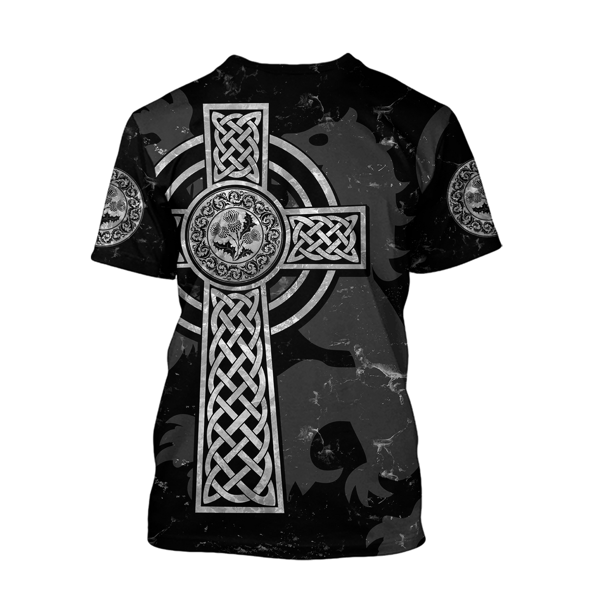 Scottish Thristle Celtic Cross grey ver1 Hoodie AZ210202-Apparel-PL8386-Hoodie-S-Vibe Cosy™