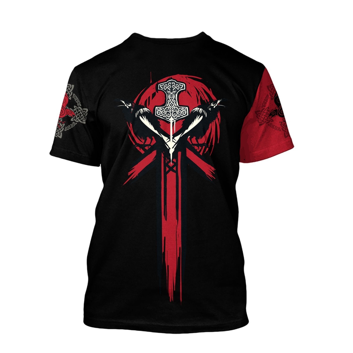 Viking Hoodie - Mjolnir (Thor's hammer)-Apparel-HP Arts-Hoodie-S-Vibe Cosy™