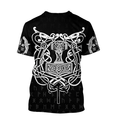 3D All Over Printed Raven And Odin version 1.0-Apparel-HP Arts-Hoodie-S-Vibe Cosy™
