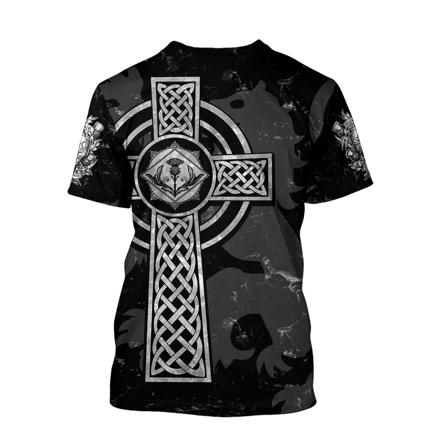 Scottish St-Andrew Thristle Celtic Cross grey ver2 Hoodie AZ210207-Apparel-PL8386-Hoodie-S-Vibe Cosy™