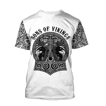 3D All Over Printed Sons Of Vikings Hoodie-Apparel-HP Arts-Hoodie-S-Vibe Cosy™
