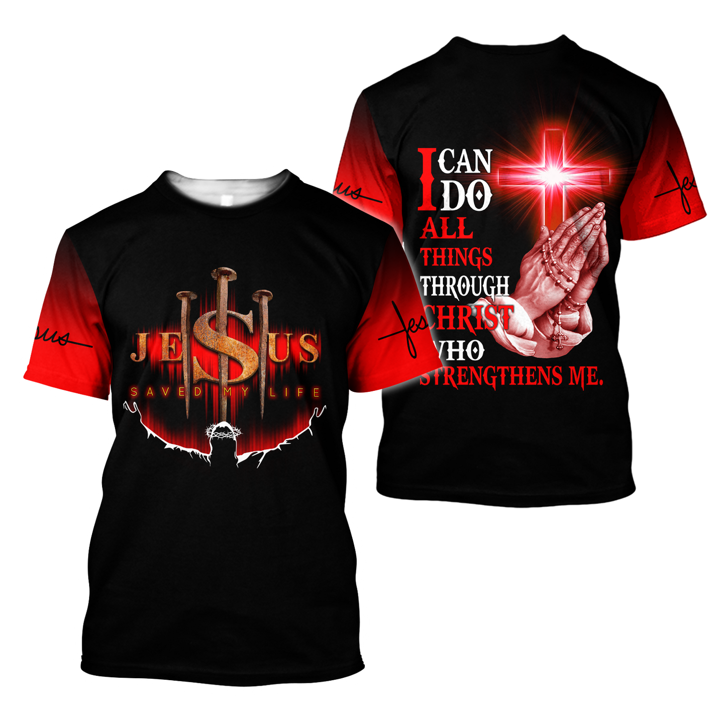 Jesus Save My Life 3D All Over Printed Shirts For Men and Women Pi12062002-Apparel-TA-T-Shirts-S-Vibe Cosy™