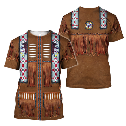Native Cowboy Jacket No1 Cosplay 3D Over Printed Unisex Deluxe Hoodie ML