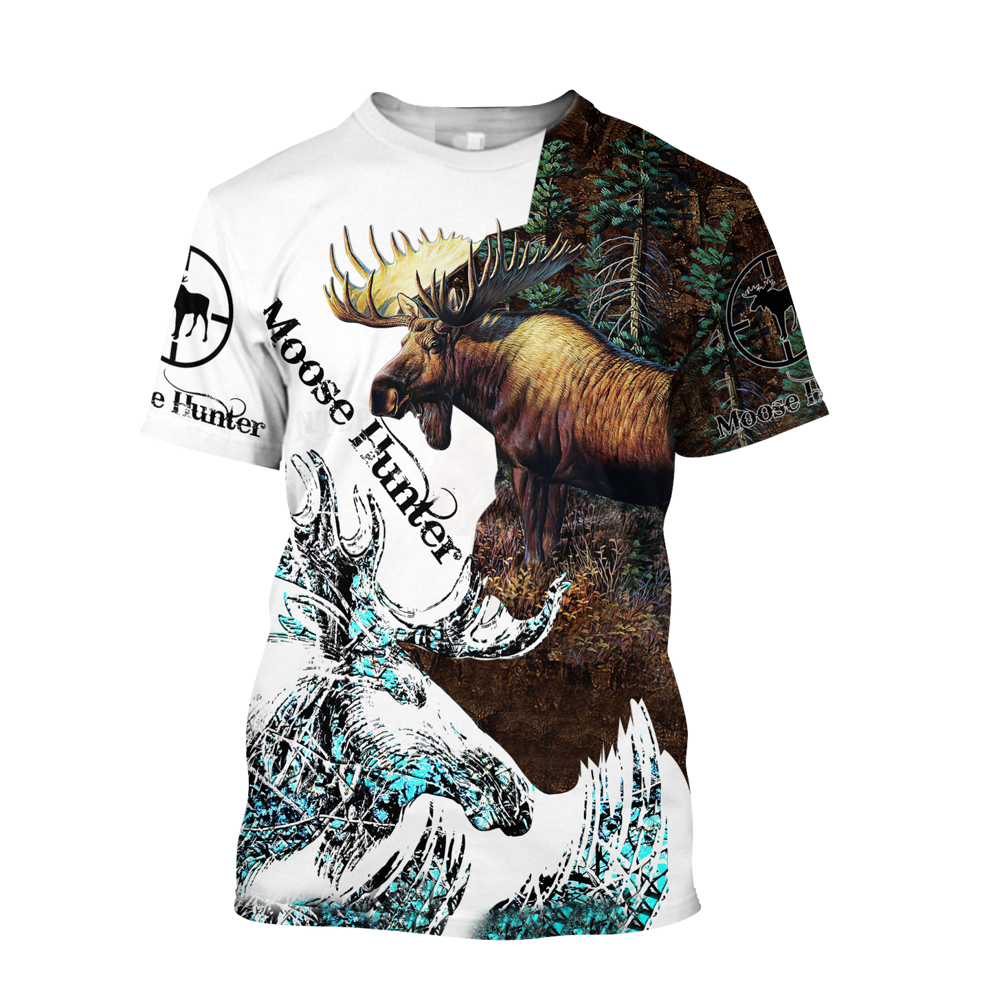 Over Printed Beautiful Moose Hunting MEI09092005 -MEI