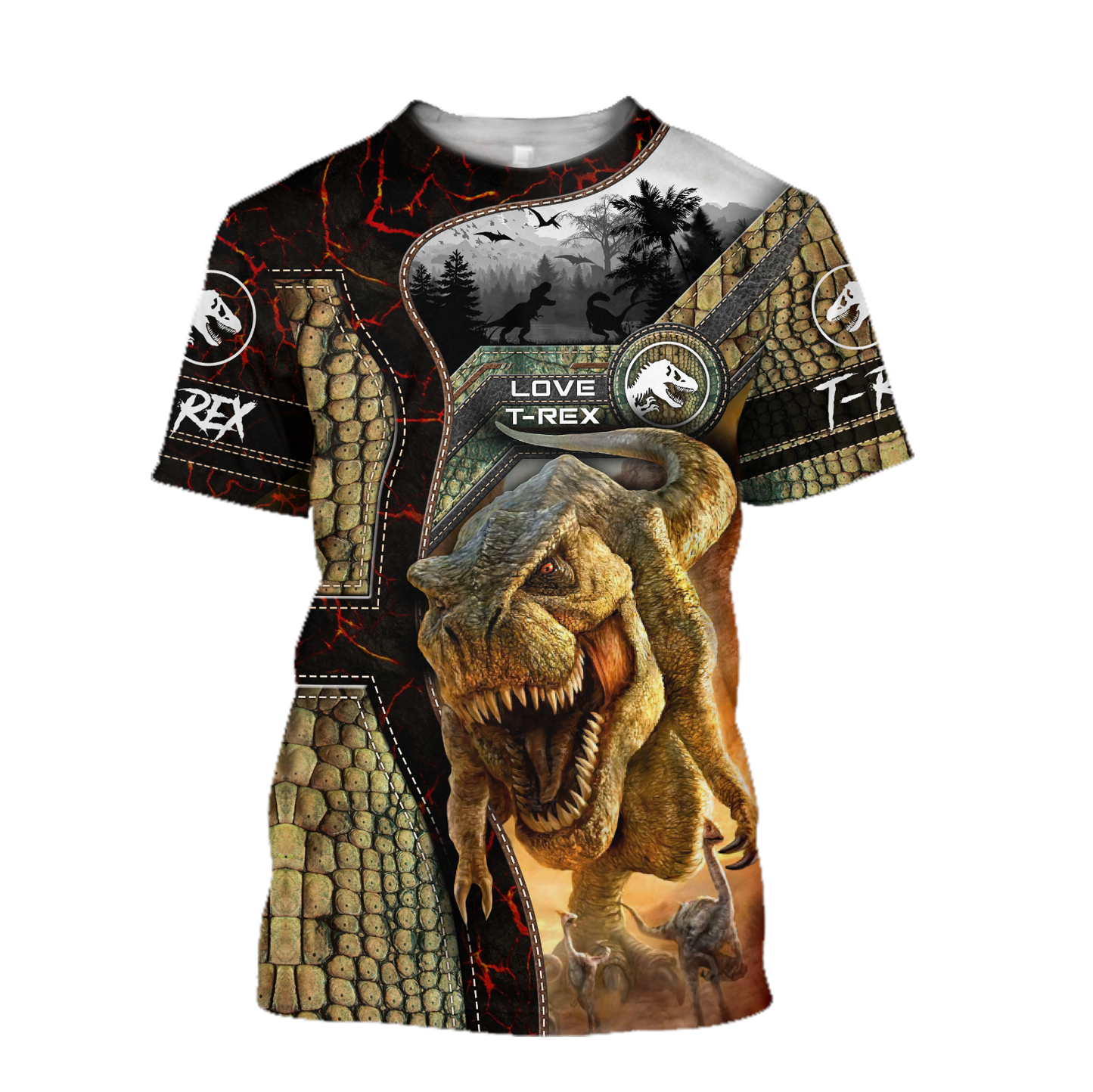 Dinosaur T-rex Master 3D all over printed shirts