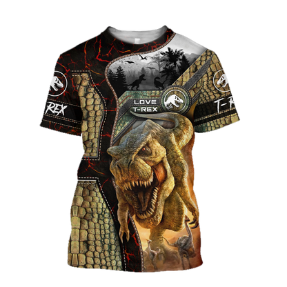 Dinosaur T-rex Master 3D all over printed shirts