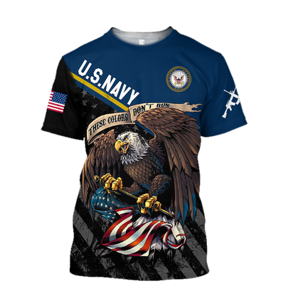 US Navy 3D All Over Printed Shirts For Men And Women