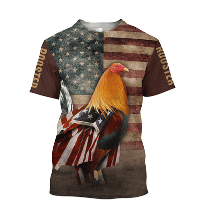 Premium Rooster 3D All Over Printed Unisex Shirts