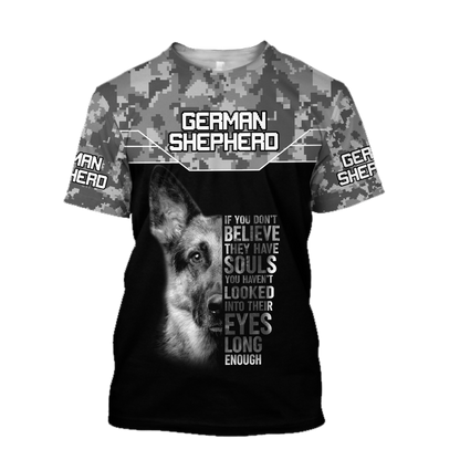 3D German Shepherd Camo Unisex Shirts TR2110205