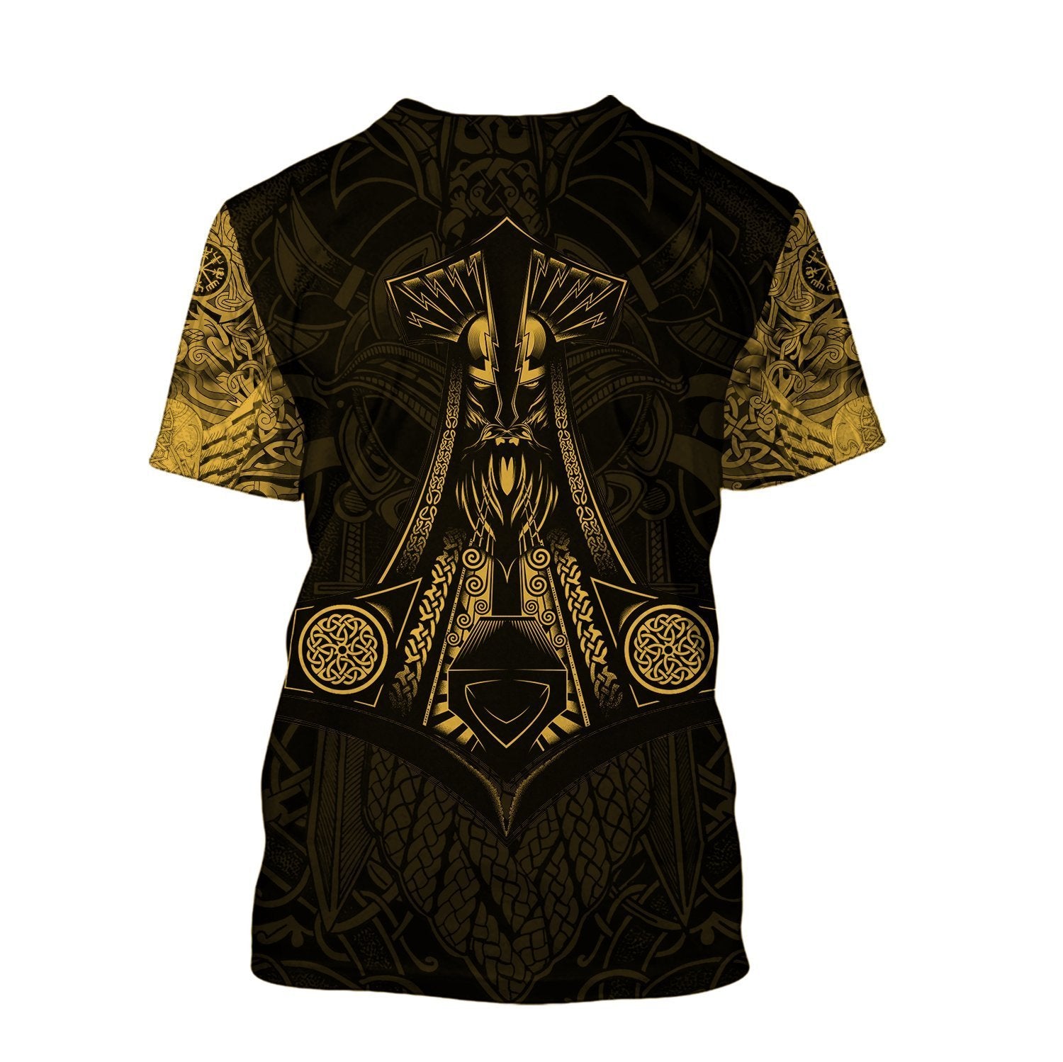 Vikings - The Raven Yellow of Odin Tattoo-Apparel-HP Arts-Hoodie-S-Vibe Cosy™