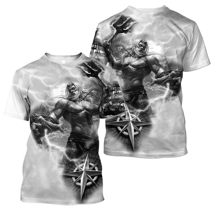 Poseidon Tattoo 3D All Over Printed Shirts HAC040601-Apparel-MP-T-Shirt-S-Vibe Cosy™