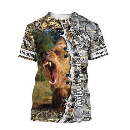 BEAR HUNTING CAMO 3D ALL OVER PRINTED SHIRTS FOR MEN AND WOMEN Pi061201 PL-Apparel-PL8386-T shirt-S-Vibe Cosy™
