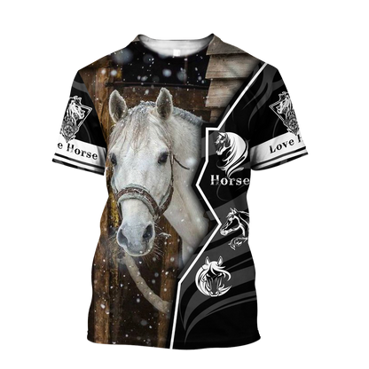 Beautiful Horse 3D All Over Printed shirt for Men and Women Pi040102-Apparel-MP-T-Shirt-S-Vibe Cosy™