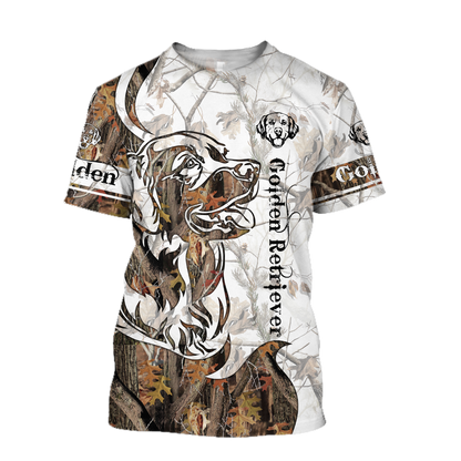 Deer Hunting Golden Retriever Tatoo Camo 3D All Over Print  Hoodie TR1708202