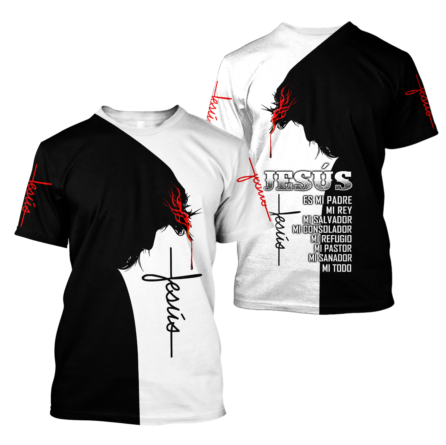 Jesús es mi padre mi rey Pi17062001-Apparel-TA-T-Shirts-S-Vibe Cosy™
