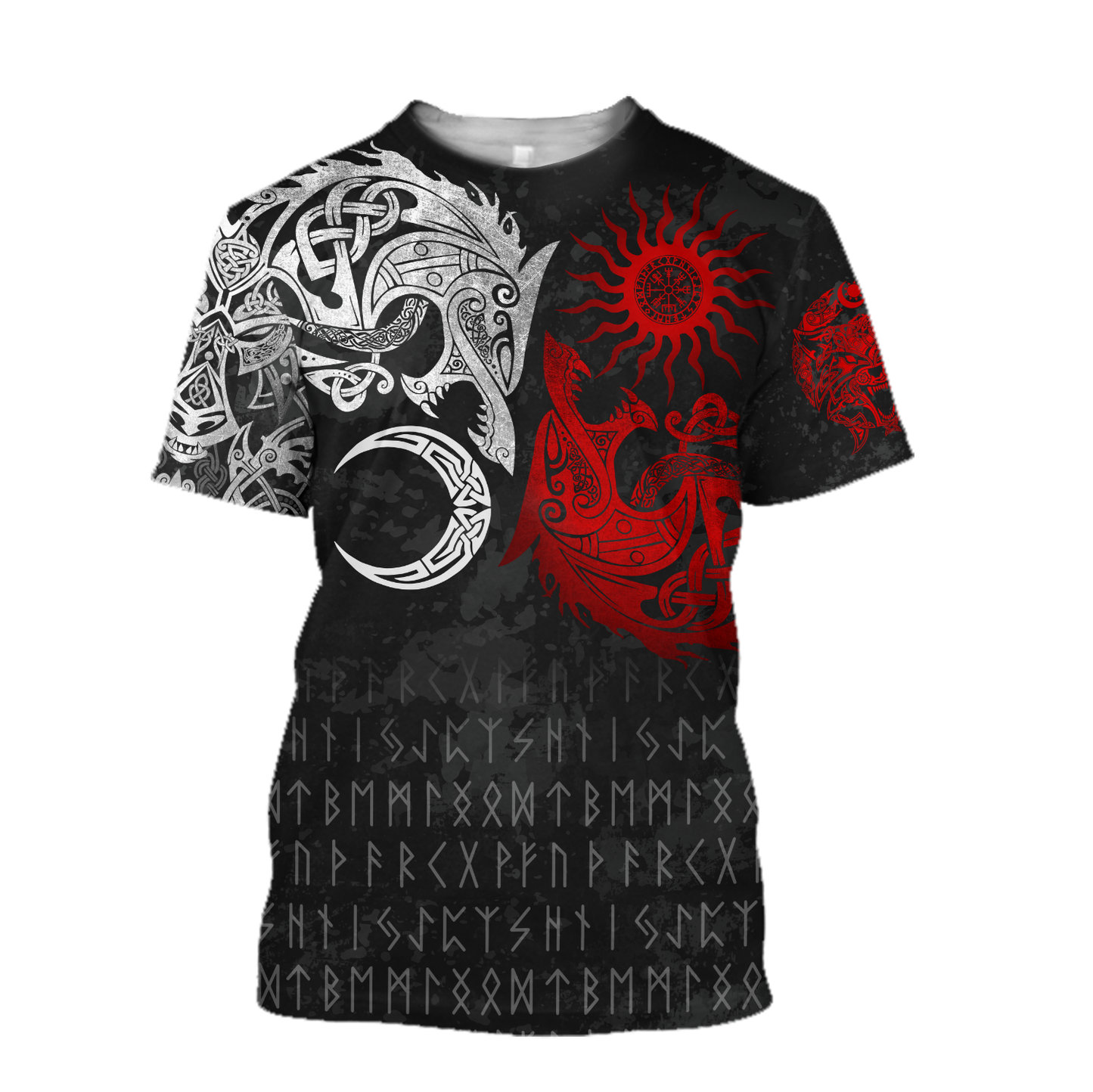 Ragnarok Monsters Red Sköll and Hati 3D All Over Print Hoodie