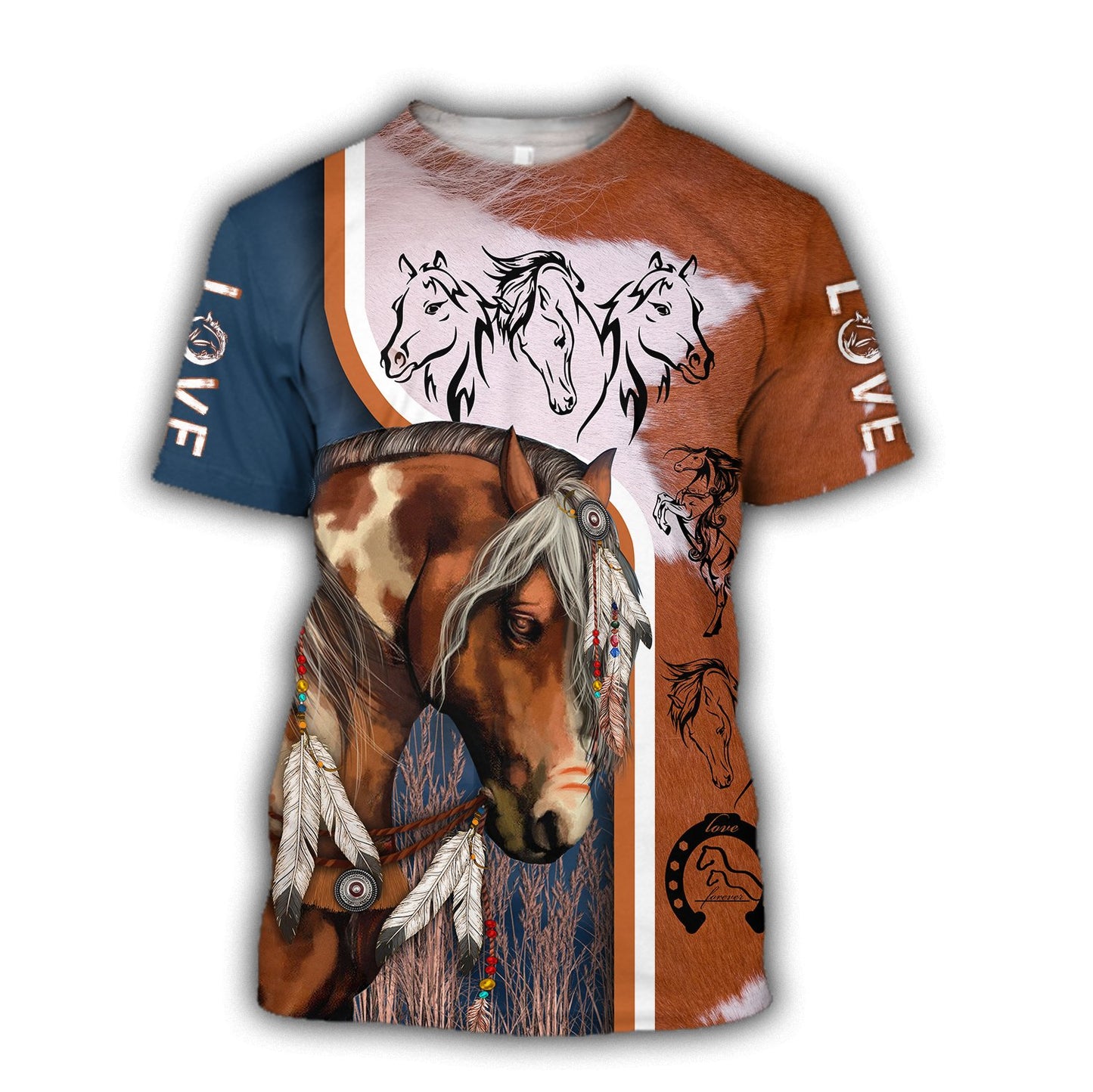 Love Horse 3D All Over Printed Shirts For Men And Women TR2404207 - Amaze Style™-Apparel