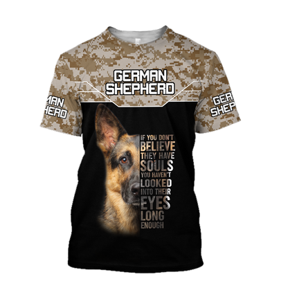 German Shepherd Camo Unisex Shirts TR2110206