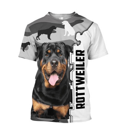 Rottweiler dog 3D All Over Printed shirt & short for men and women PL
