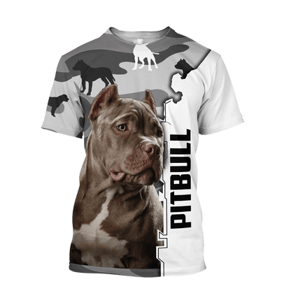Pitbull dog 3D All Over Printed shirt & short for men and women PL