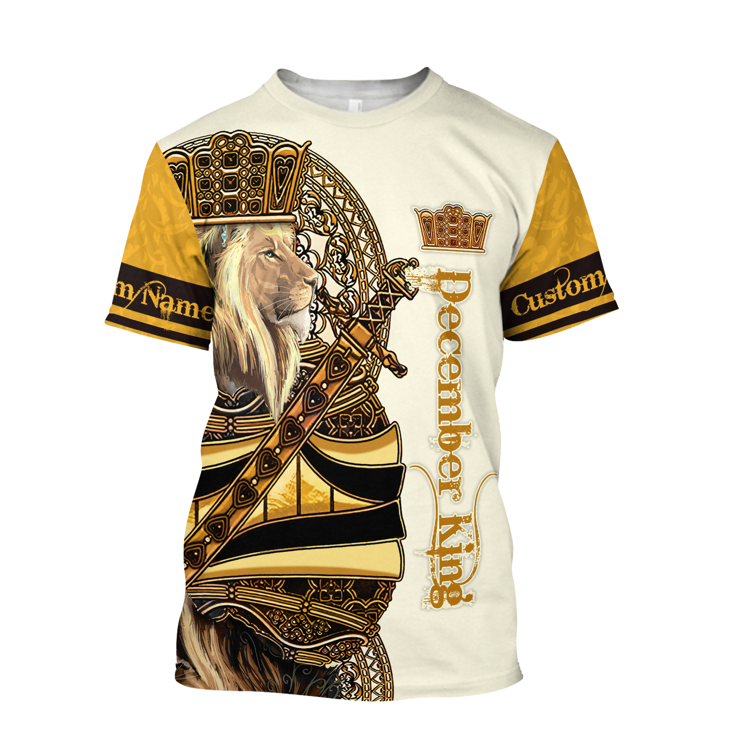 Custom Name December King 3D All Over Printed Unisex Shirts