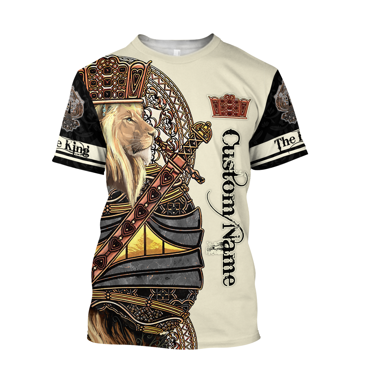 Custom Name King Lion 3D All Over Printed Unisex Shirts