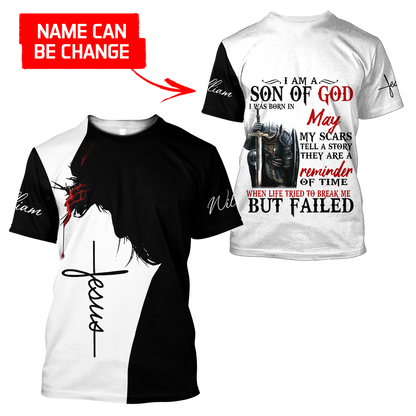 May Guy - Son of God Custome Name 3D All Over Printed  Unisex Hoodie