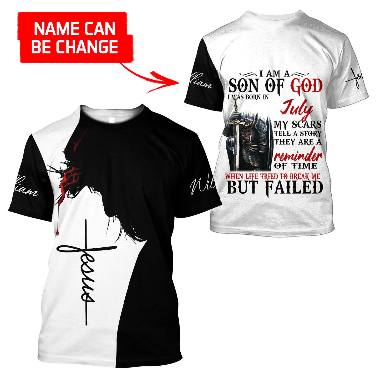 July Guy - Son of God Custome Name 3D All Over Printed Shirts For Men and Women MH141120S7