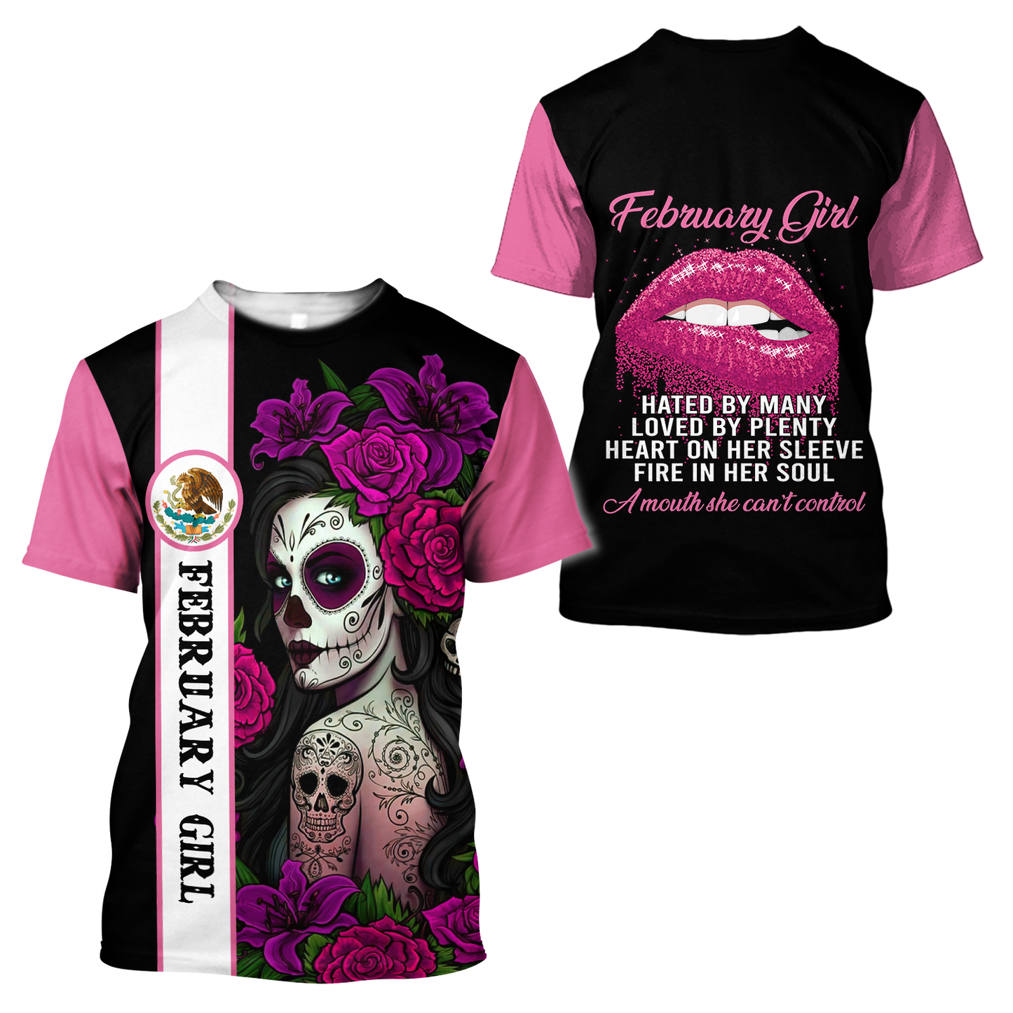 February Girl Customize Name 3D All Over Printed Shirts For Women MH10112002