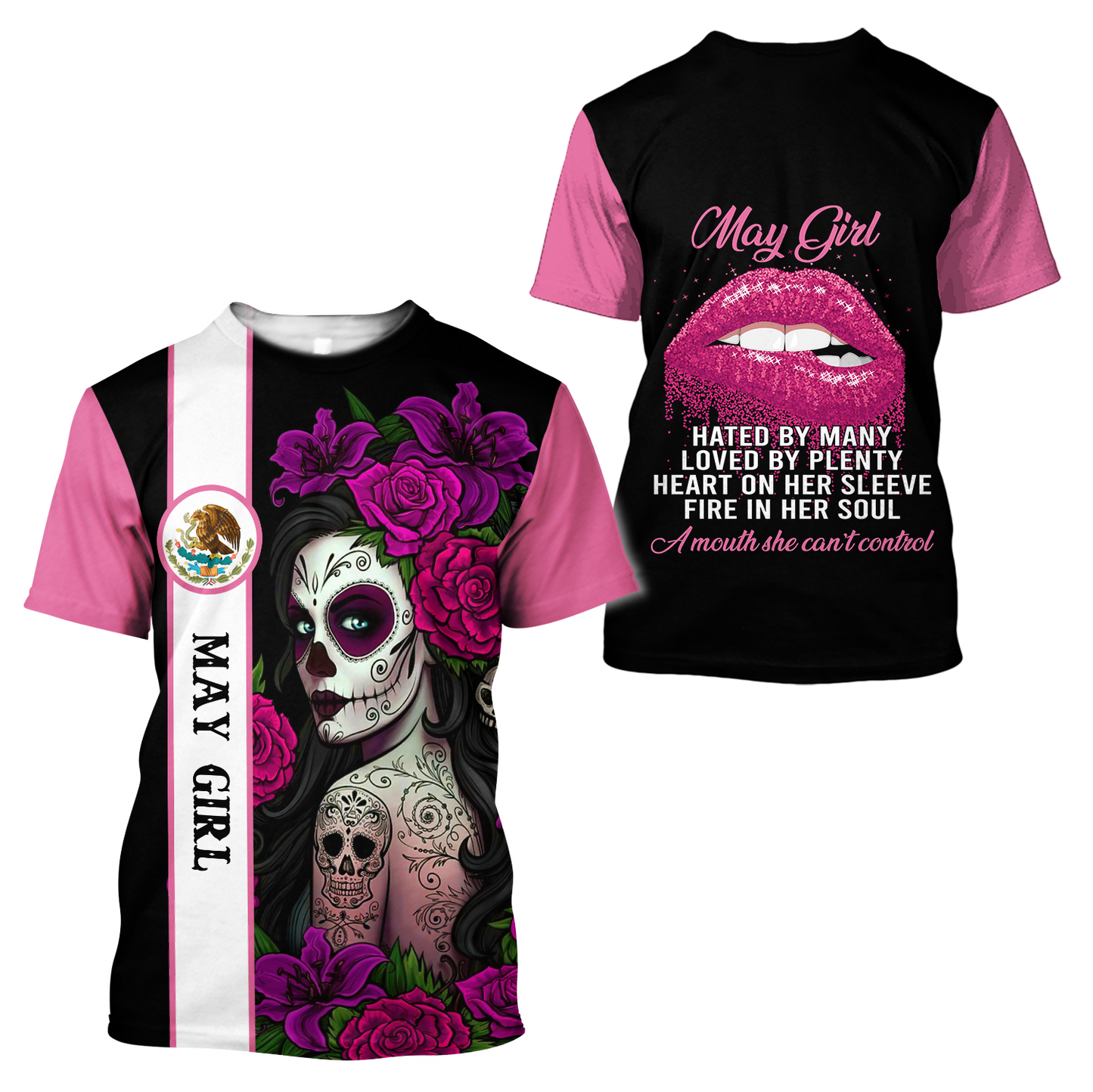 May Girl Customize Name 3D All Over Printed Unisex Hoodie