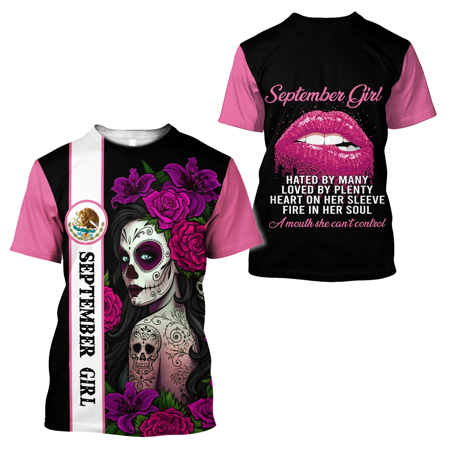 September Girl Customize Name 3D All Over Printed Shirts For Women MH10112009