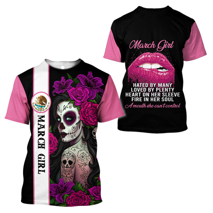 March Girl 3D All Over Printed Shirts For Women MH10112003