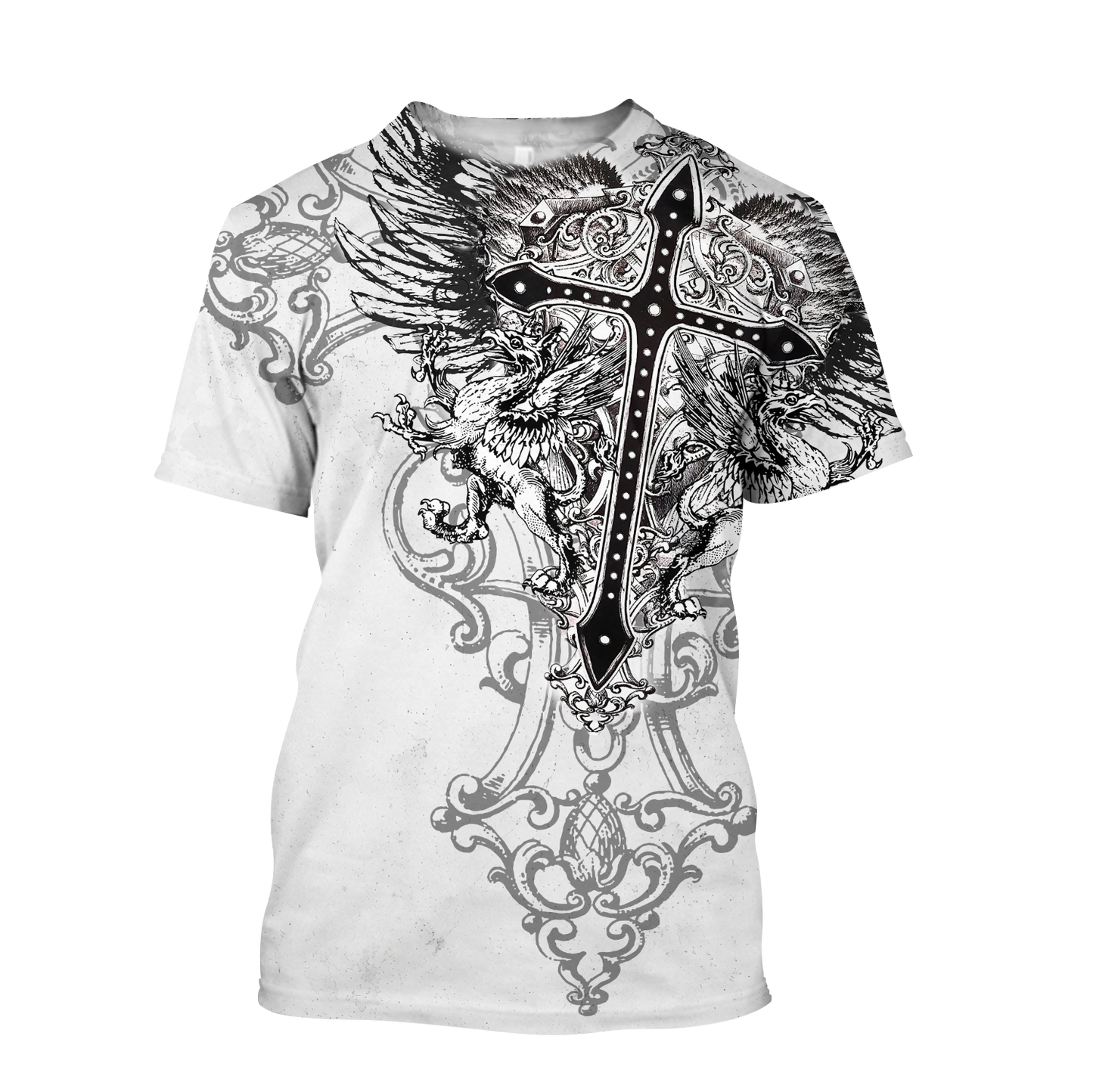 Jesus Cross Tattoo 3D All Over Printed Shirts For Men and Women HHT26102001ST