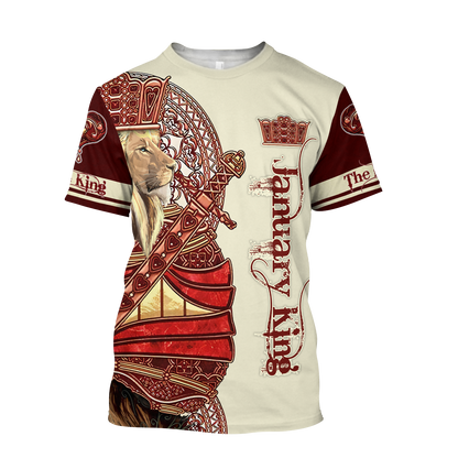 January King Lion 3D All Over Printed  Unisex Shirts