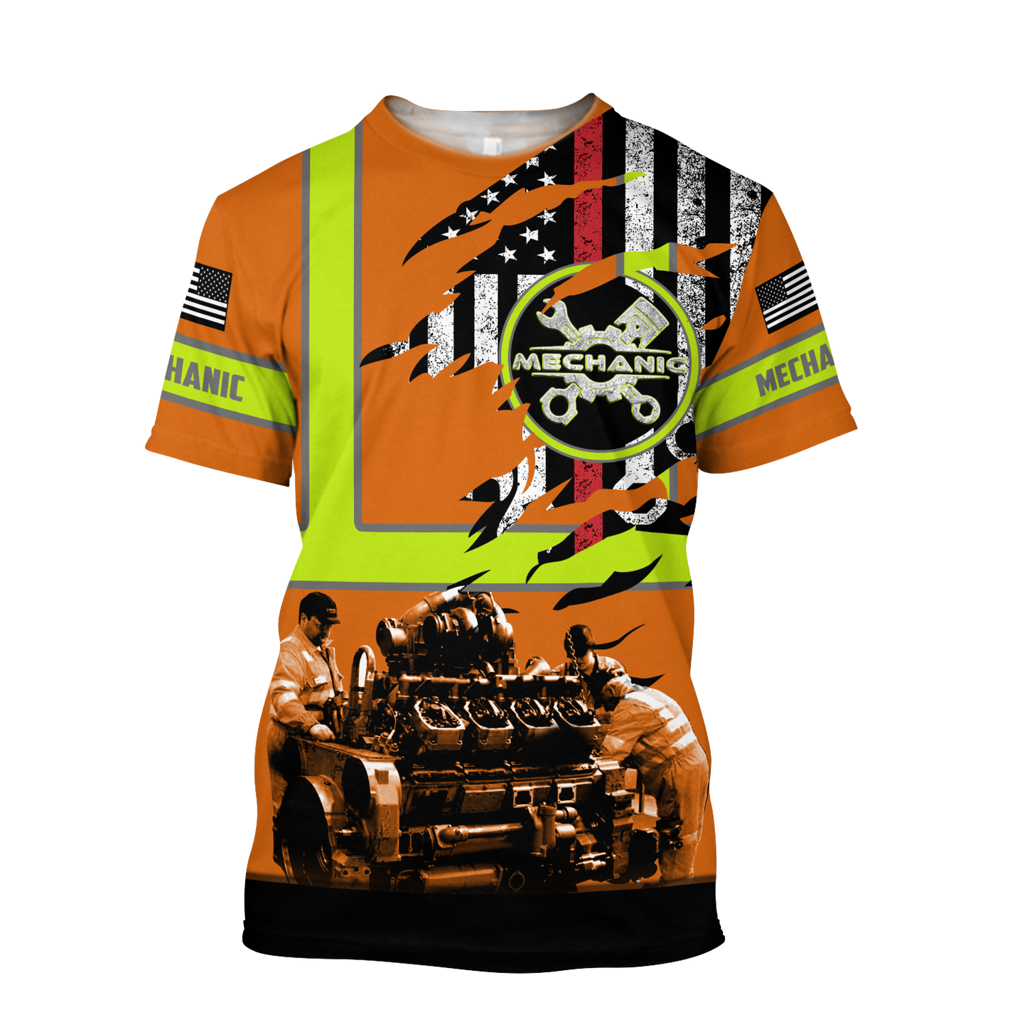 All Over Printed Mechanic Hoodie For Men and Women HHT13102006