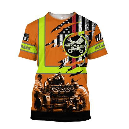 All Over Printed Mechanic Hoodie For Men and Women HHT13102006