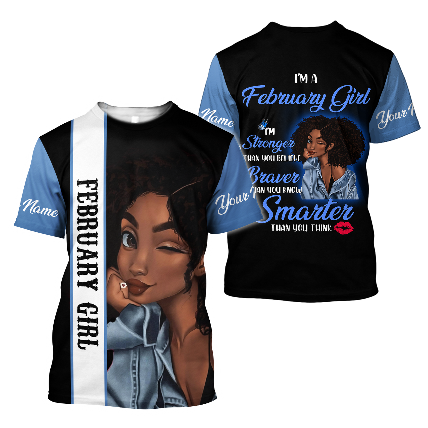 February Girl 3D All Over Printed Shirts For Women