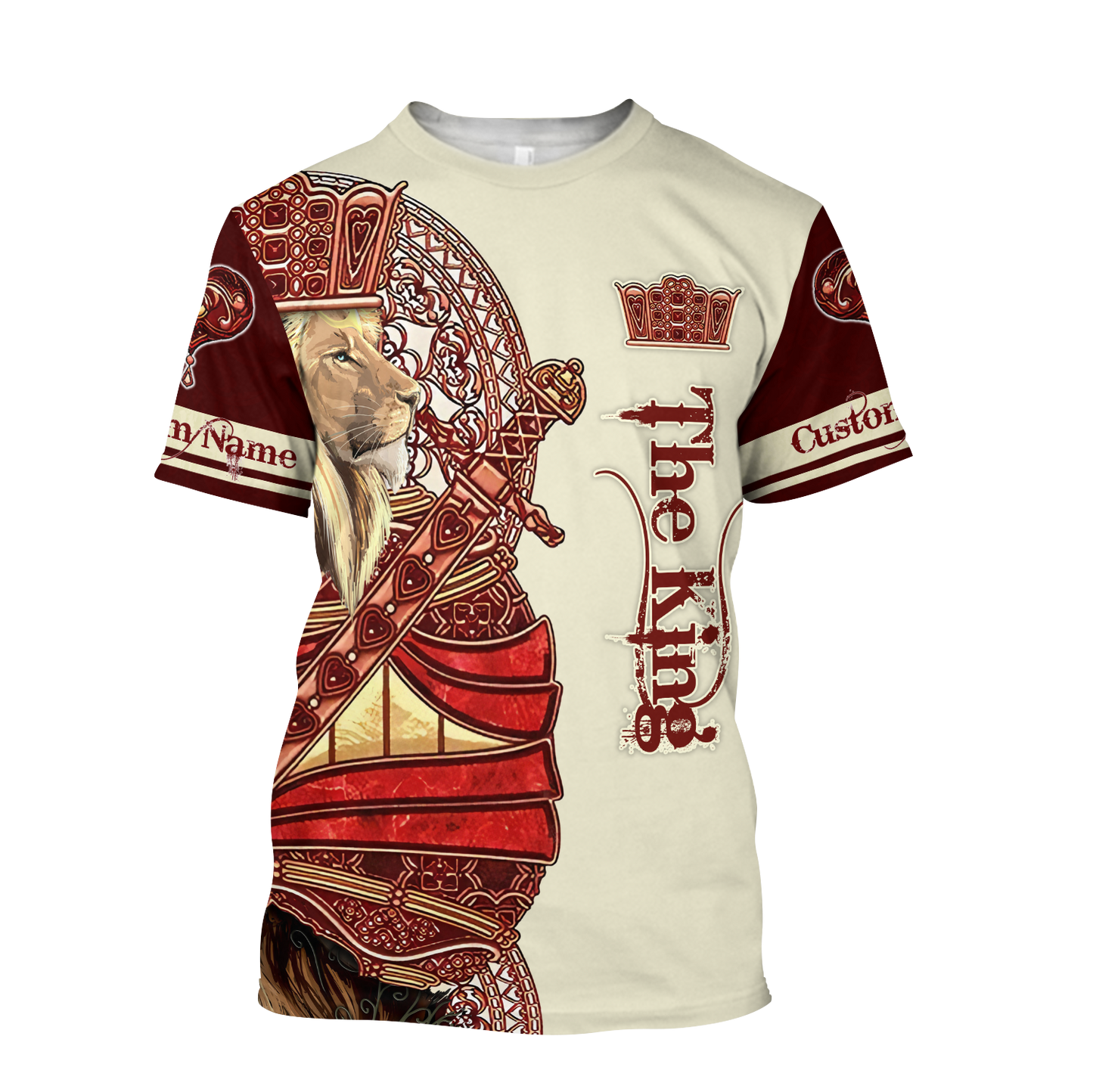Custom Name King Lion 3D All Over Printed Unisex Shirts