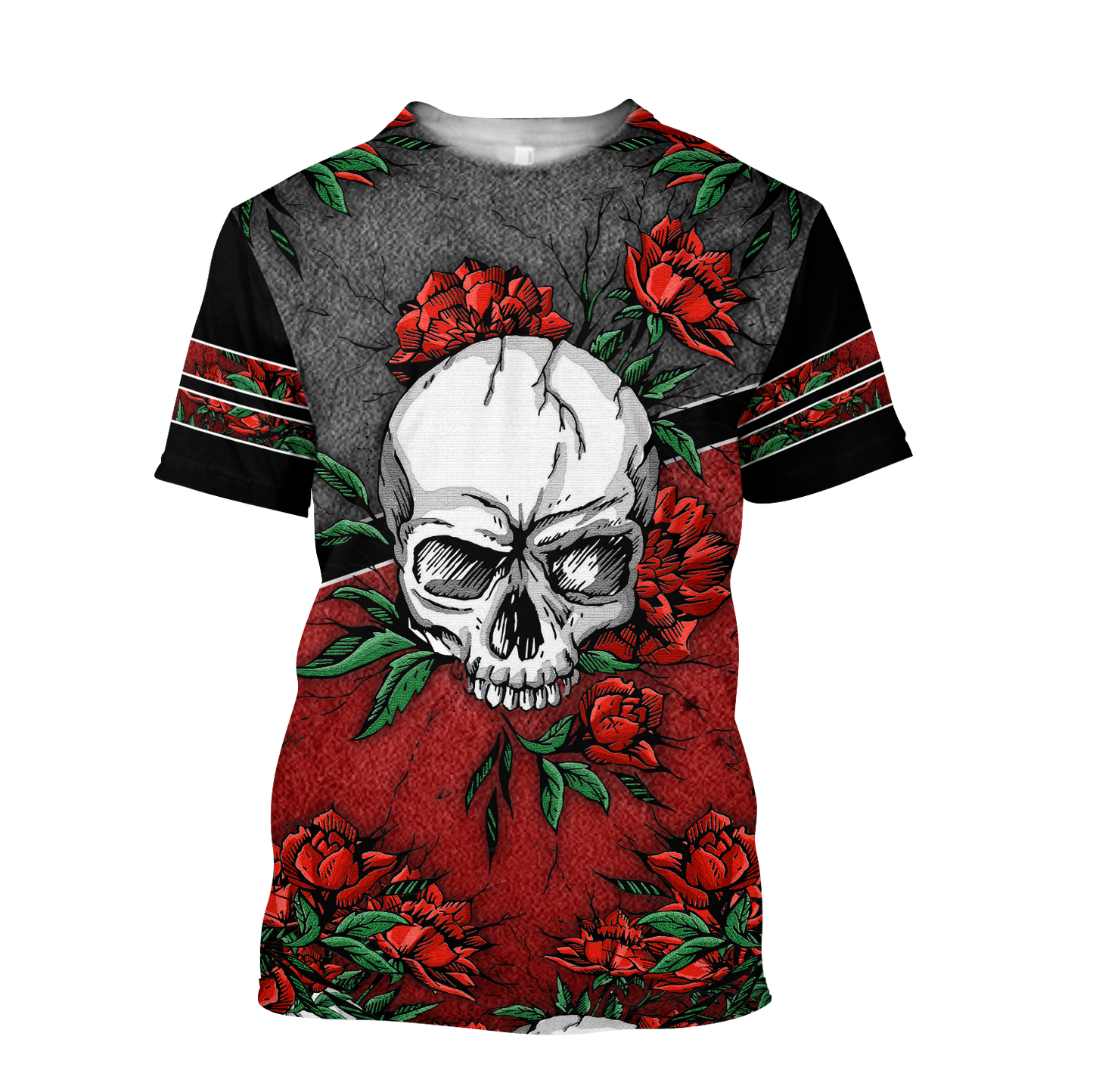 Love Rose And Skull 3D all over for man and women QB05152002-Apparel-PL8386-T- Shirt-S-Vibe Cosy™