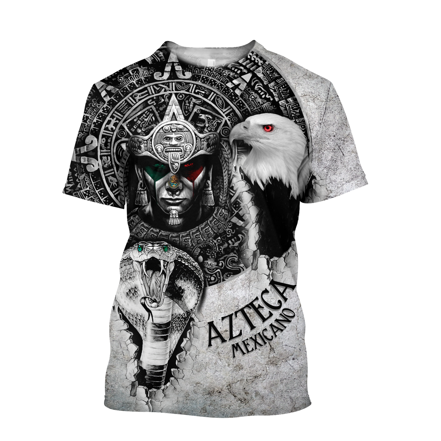 Mexican Aztec Warrior 3D All Over Printed Hoodie Shirt by SUN QB06302006-Apparel-SUN-T-Shirt-S-Vibe Cosy™
