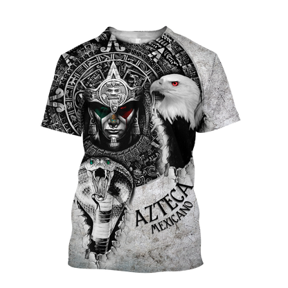 Mexican Aztec Warrior 3D All Over Printed Hoodie Shirt by SUN QB06302006-Apparel-SUN-T-Shirt-S-Vibe Cosy™