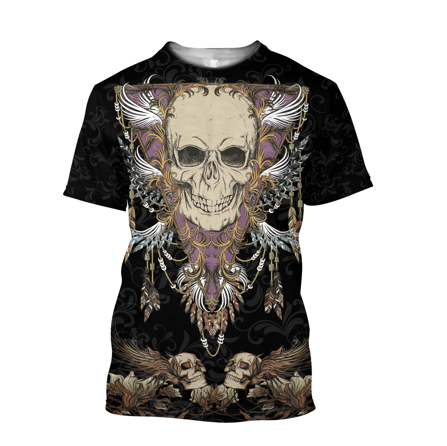 Love Skull 3D all over printed for man and women QB06102003-Apparel-PL8386-T- Shirt-S-Vibe Cosy™